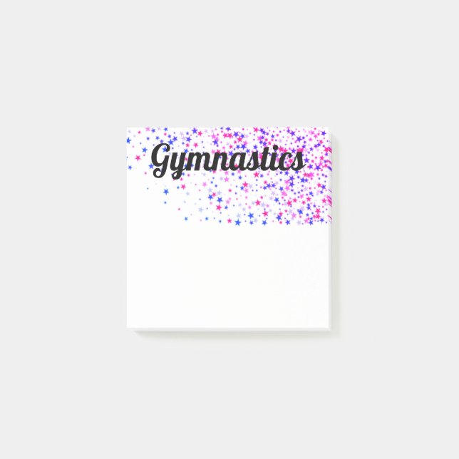 Post-it® Notes post-it - Stars rose et bleu Gymnastique (Devant)