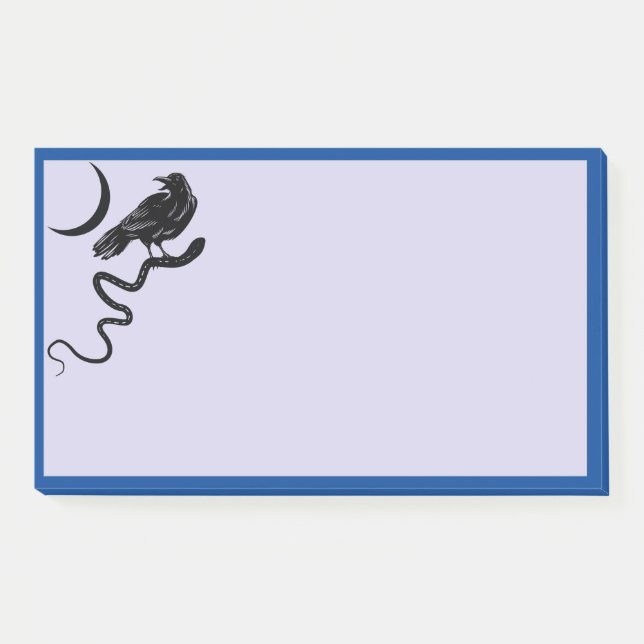 Post-it® Notes postales collantes pour serpent et corbeau (Devant)