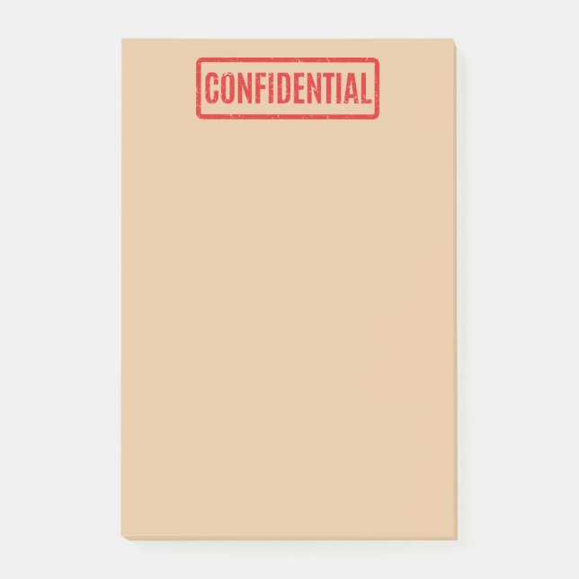 Post-it® Notes postales confidentielles bloquées (Devant)