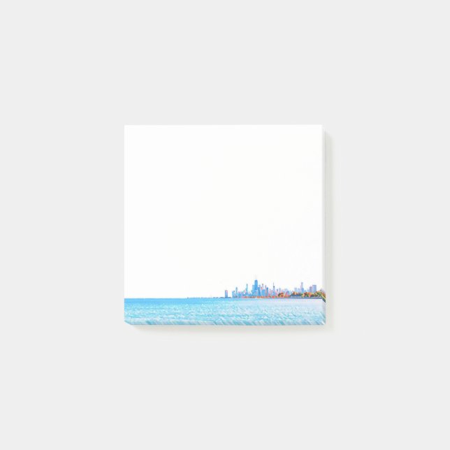 Post-it® Notes postales de Chicago Skyline (Devant)