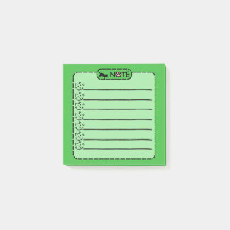 Post-it® Notes postales personnalisées de chats noirs migno