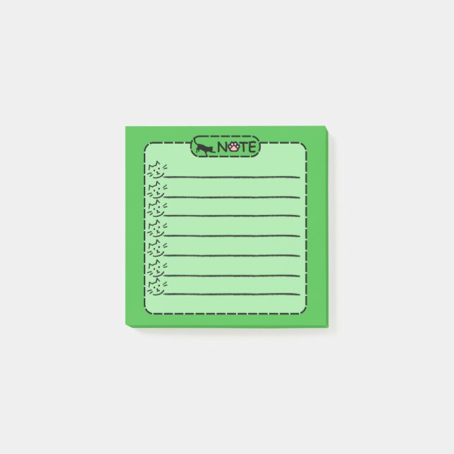 Post-it® Notes postales personnalisées de chats noirs migno (Devant)