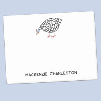 Notes postales personnalisées de Guinée Fowl