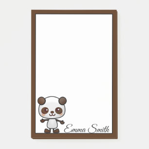 Post-it® Notes postales personnalisées de l'ours Kawaii Pan