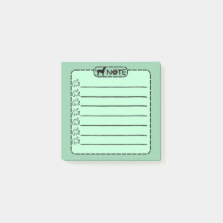 Post-it® Notes postales personnalisées de mignon chien noir