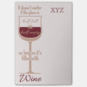 Post-it® Notes postales personnalisées de Red Wine Glass