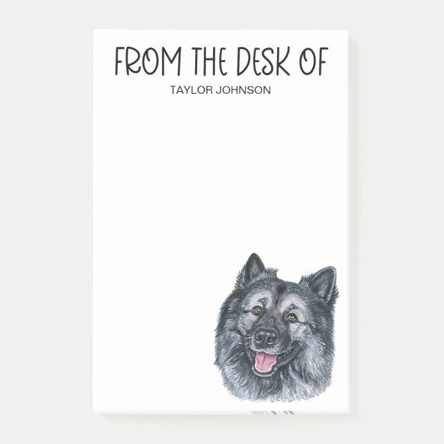 Post-it Notes pour amateur de Keeshond (Devant)