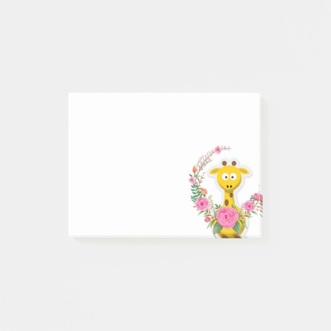 Post-it® Notes Publier Notes, Tournesol Floral Giraffe (Devant)