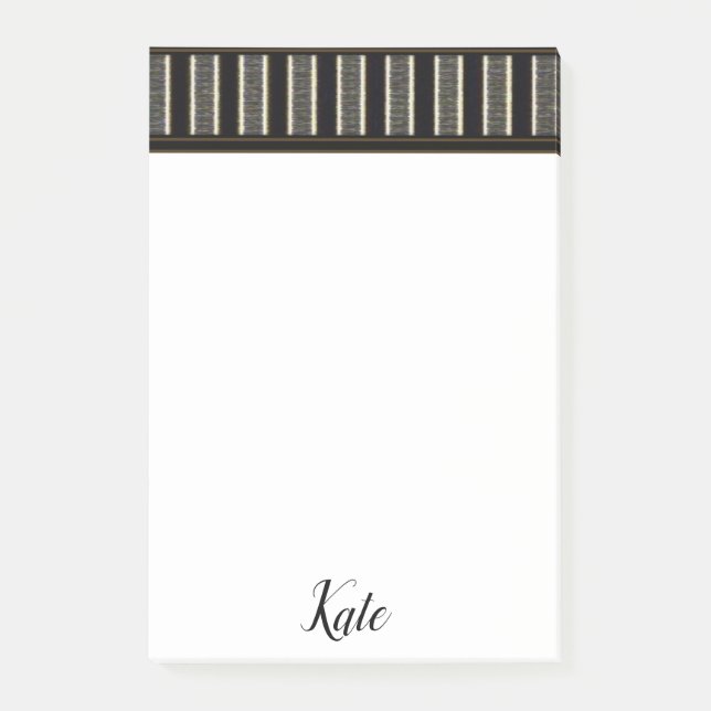 Post-it Notes Rayure Marron (Devant)