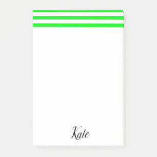 Post-it Notes Rayure Verte