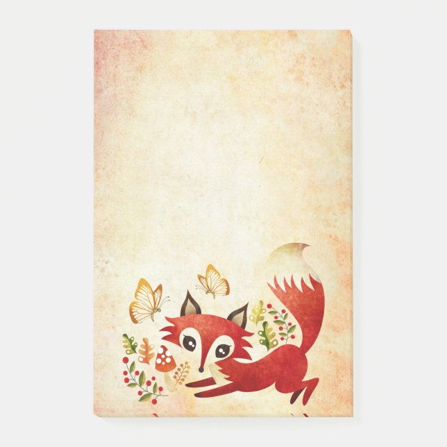 Post-It Notes Renard Ludique 4x6 (Devant)