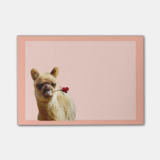 Post-it® Notes roses de Courrier-it® d'alpaga