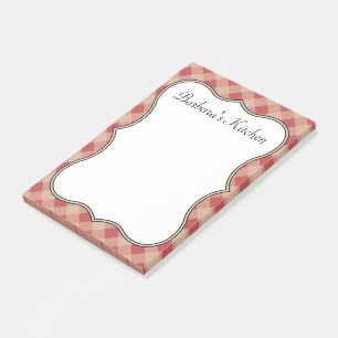 Post-it® Notes rouges de cuisine de pays