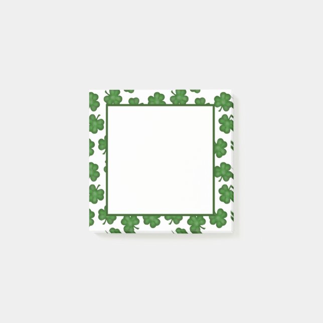 Post-it® Notes Shamrocks texturées (Devant)