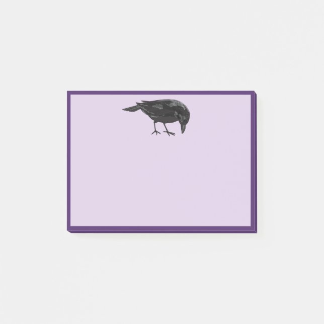 Post-it® Notes simples sur le corbeau noir (Devant)