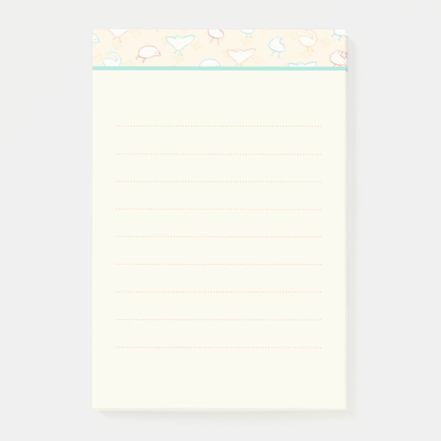 Post-it® Notes Sticky Linky Oiseaux Silly (Devant)