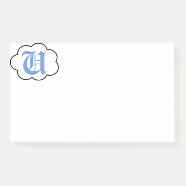 Post-it® Notes sur le monogramme U initial (Devant)