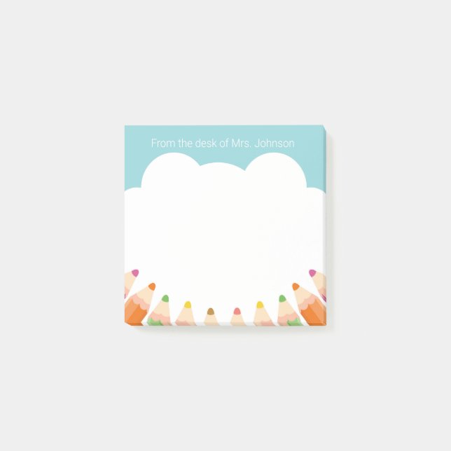 Post-it® Notes trop postérieures au nuage de crayon (Devant)