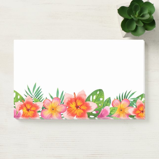 Post it Notes-Tropical Flowers Post-it Notes (Office)