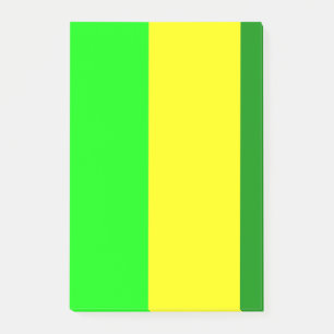Post-it Notes Vert Jaune Rayure