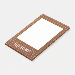 Post-it® Notes with Brick Wall Personalized Text