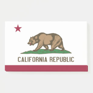 Post-it Notes with flag of California, USA