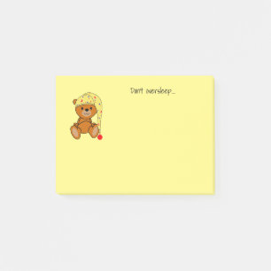 Post-it® Nounours ours en peluche avec un bonnet de sommeil