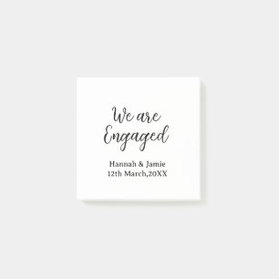 Post-it® Nous sommes fiancés nom date calligraphystylish