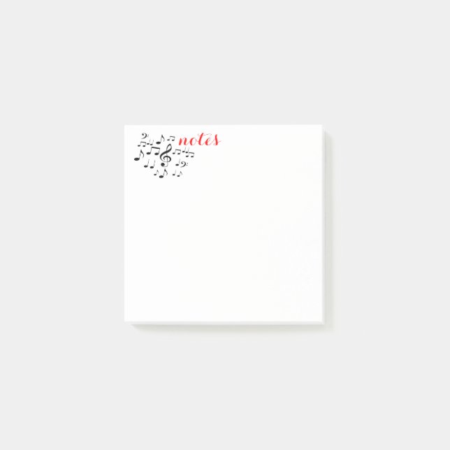 Post-it® Nuage de notes de musique drôle (Devant)