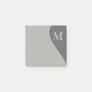 Post-it® Nuances de gris avec monogramme