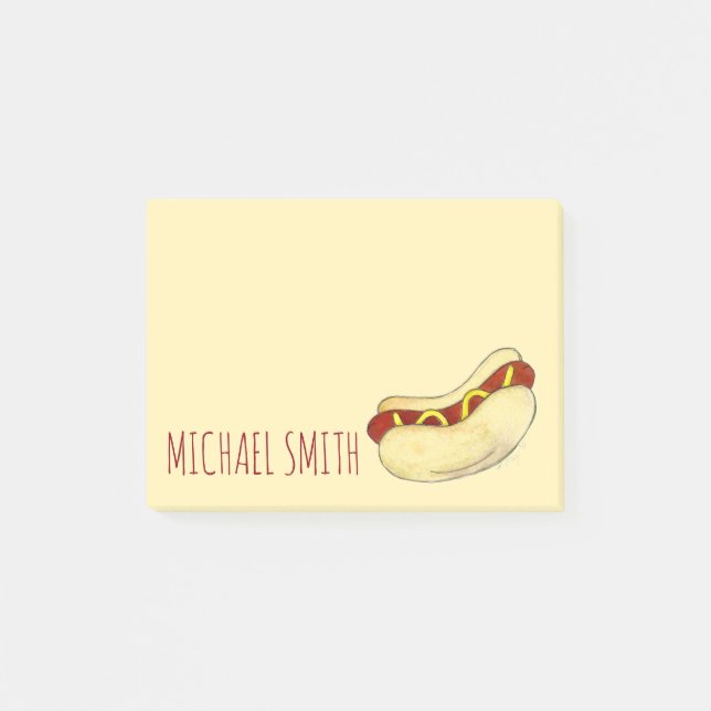 Post-it® NYC Street Viande Hot Dog Hotdog Wiener Mustard (Devant)
