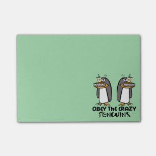 Post-it® Obéissez la conception graphique de pingouins fous