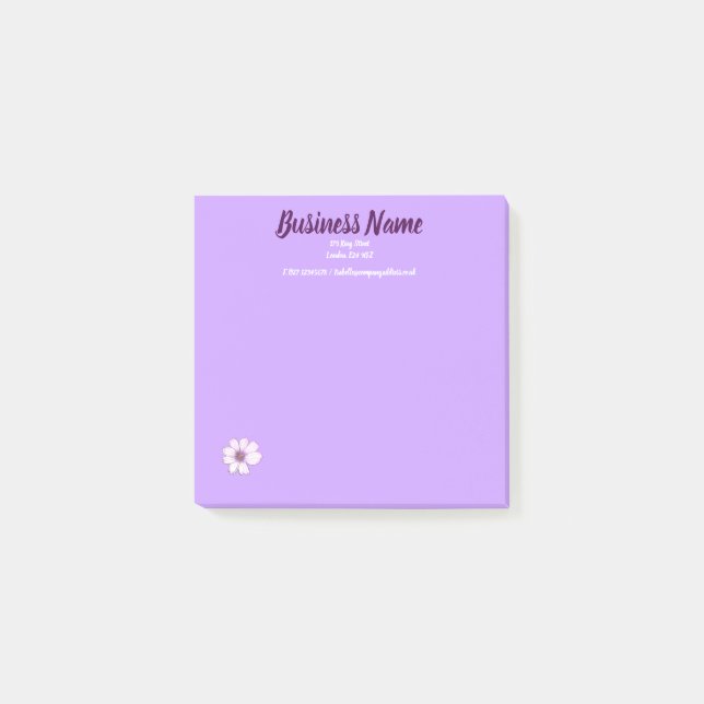 Post-it® Objets marketing personnalisé violet (Devant)