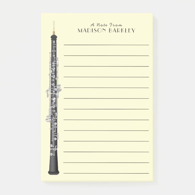 Post-it® Oboe Musicien professeur de musique (Devant)