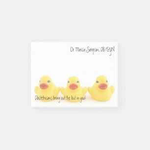 Post-it® Obstétriciens et canards en caoutchouc jaunes