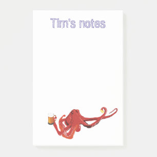 Post-it® Octopus Beer lover Personnalisé