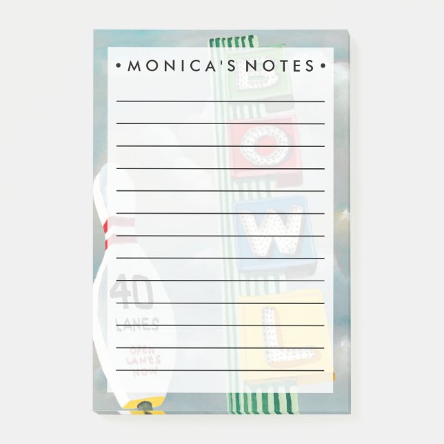 Post-it® Oeuvre de Bowling Alley (Devant)