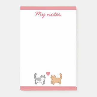 Post it of lovestruck kittens post-it notes