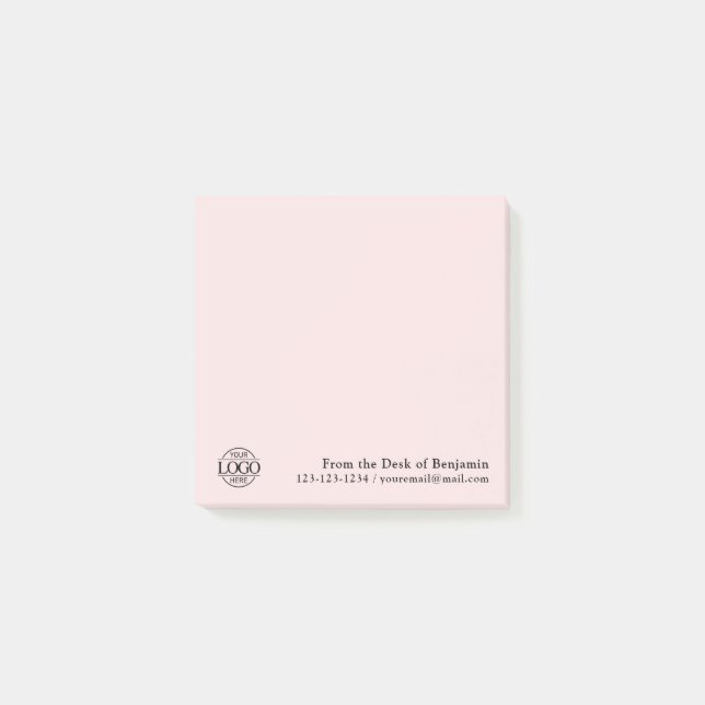 Post-it® Office Custom Modern Simple Logo From the Desk of (Devant)