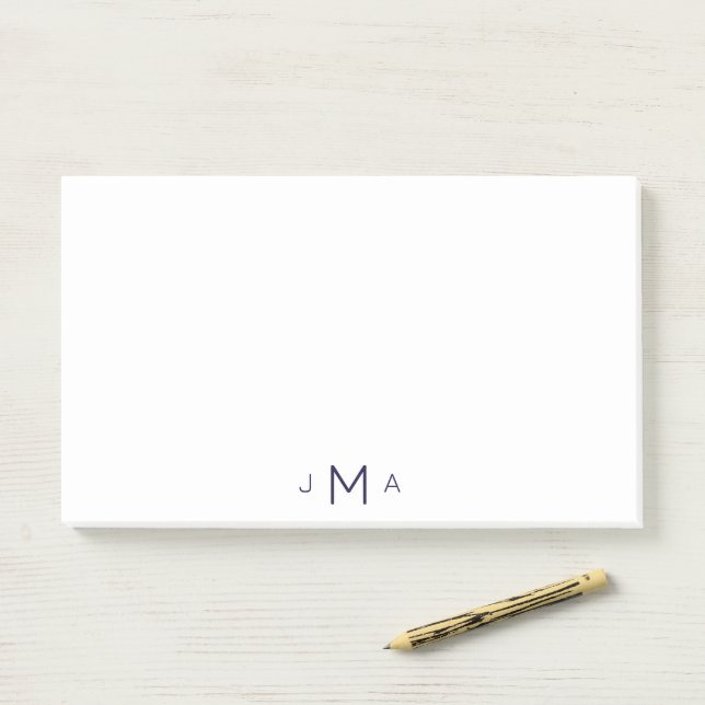 Post-it® Office Monogramme de police moderne (Sur un bureau)