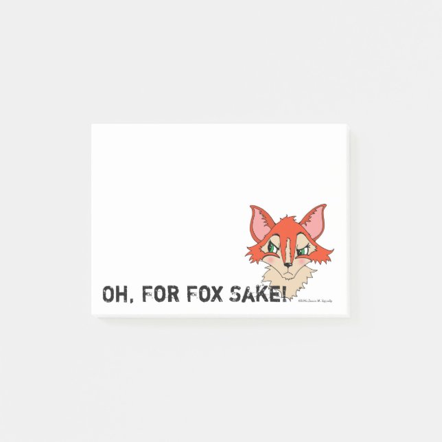 Post-it® Oh pour Fox Sake Cute Red Orange Foxy (Devant)