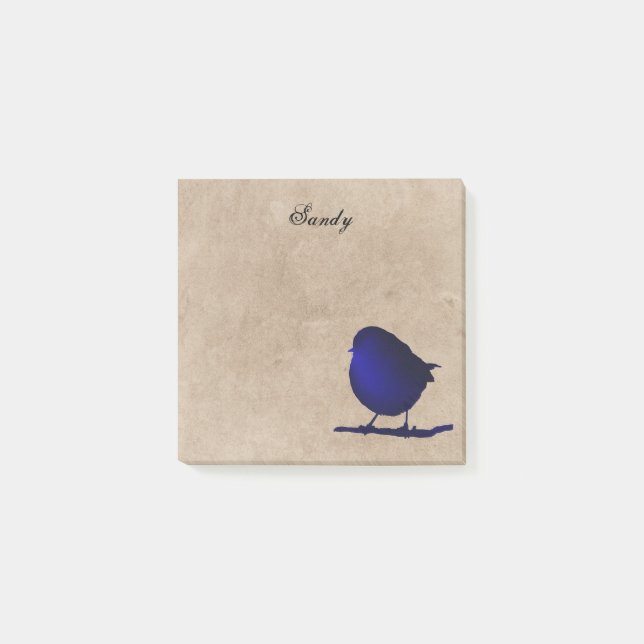 Post-it® Oiseau bleu personnalisé (Devant)