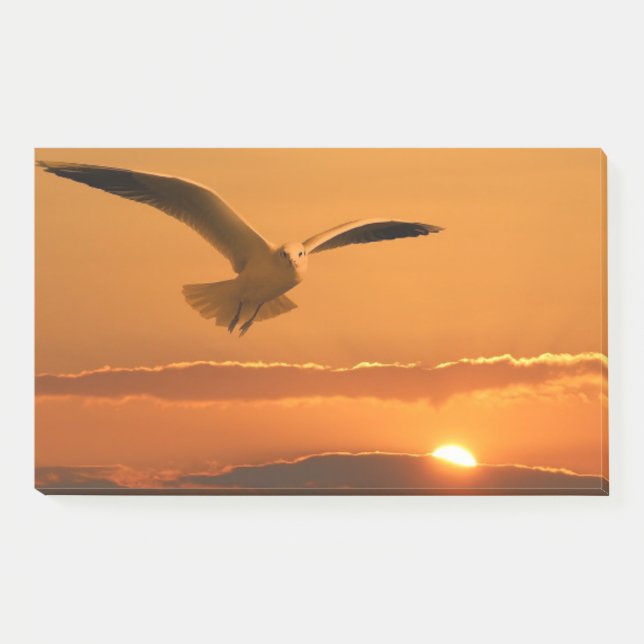 Post-it® Oiseau Volant Au Coucher Du Soleil (Devant)