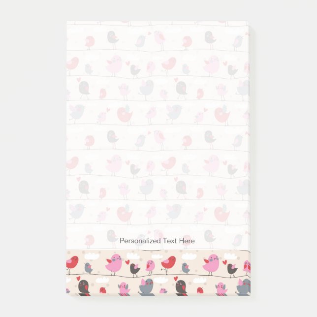 Post-it® Oiseaux dans l'amour (Devant)
