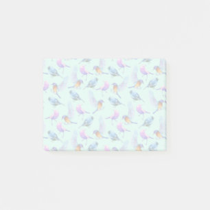 Post-it® Oiseaux exotiques sauvages Motif d'aquarelle