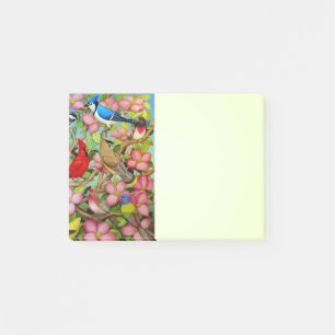 Post-it® Oiseaux sauvages de jardin sur des notes de