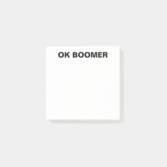 Post-it® OK Boomer Post- It Notes Funny Office Gag Gig (Devant)