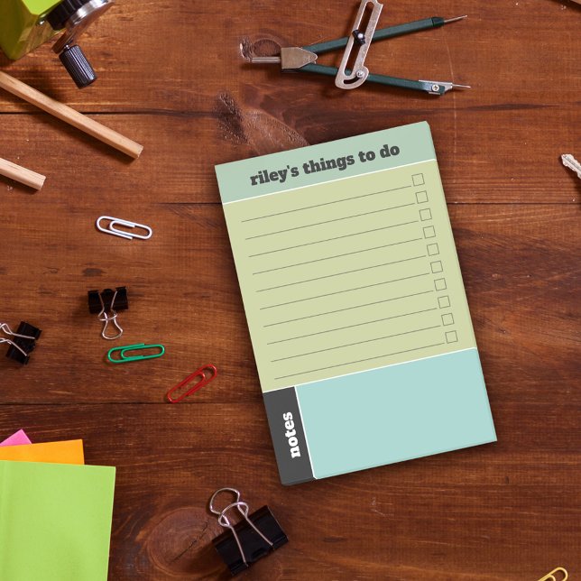 Post-it® Olive Green Grey Choses à faire et notes (Créateur téléchargé)