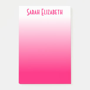 Post-it® Ombre personnalisé rose vif à blanc