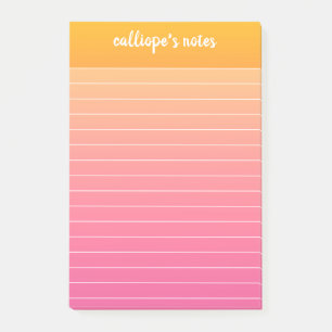 Post-it® Ombre rose jaune lié